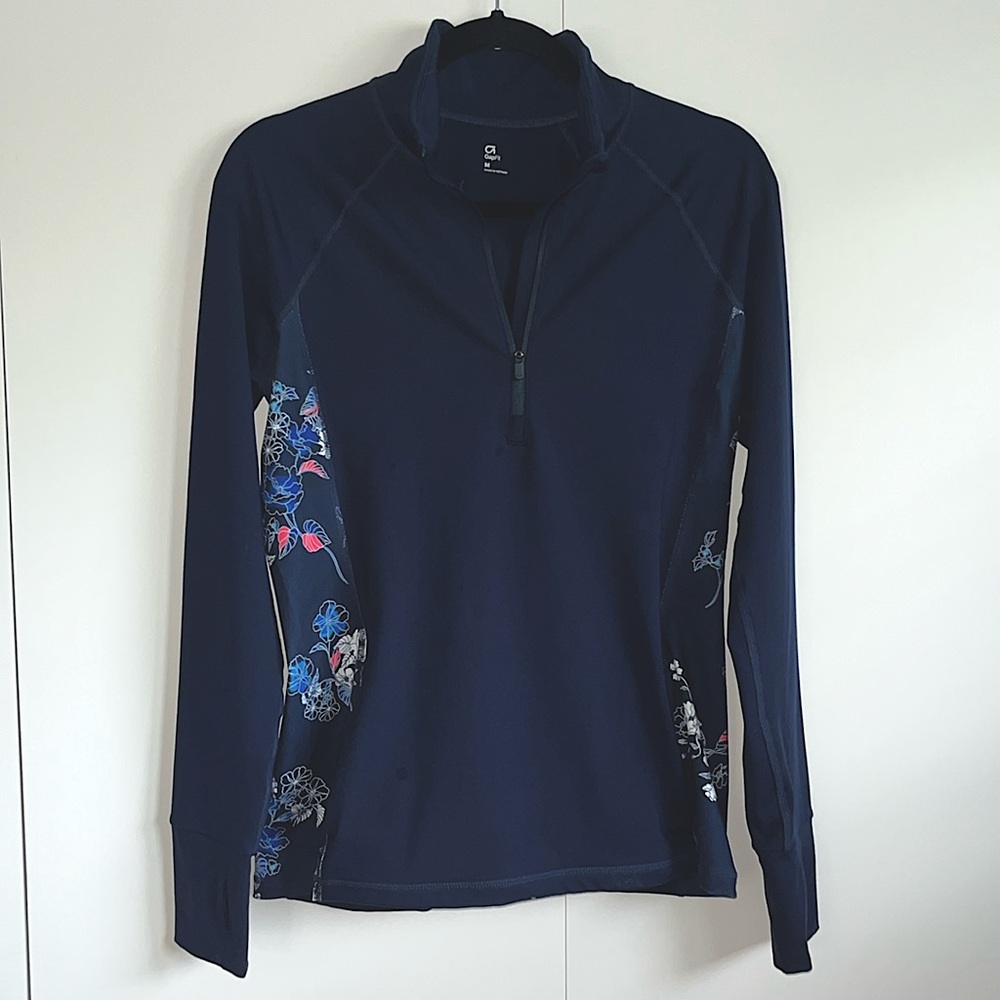 Gap ¼ Zip long sleeve top - Navy Size M